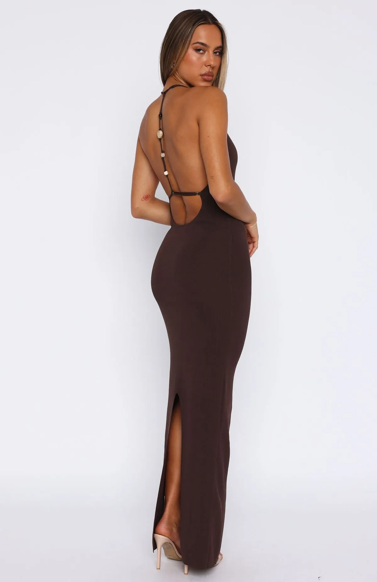 Smart Waistband Fit Don't Need Permission Maxi Dress Chocolate