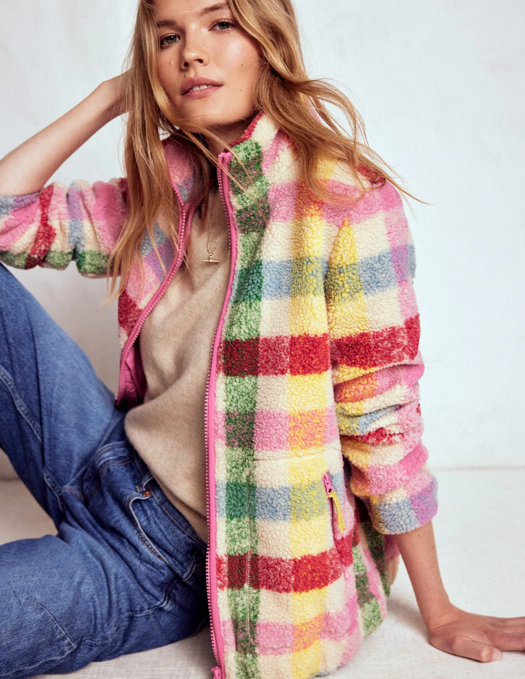 Changeable Style Westminster Borg Jacket-Multi, Check