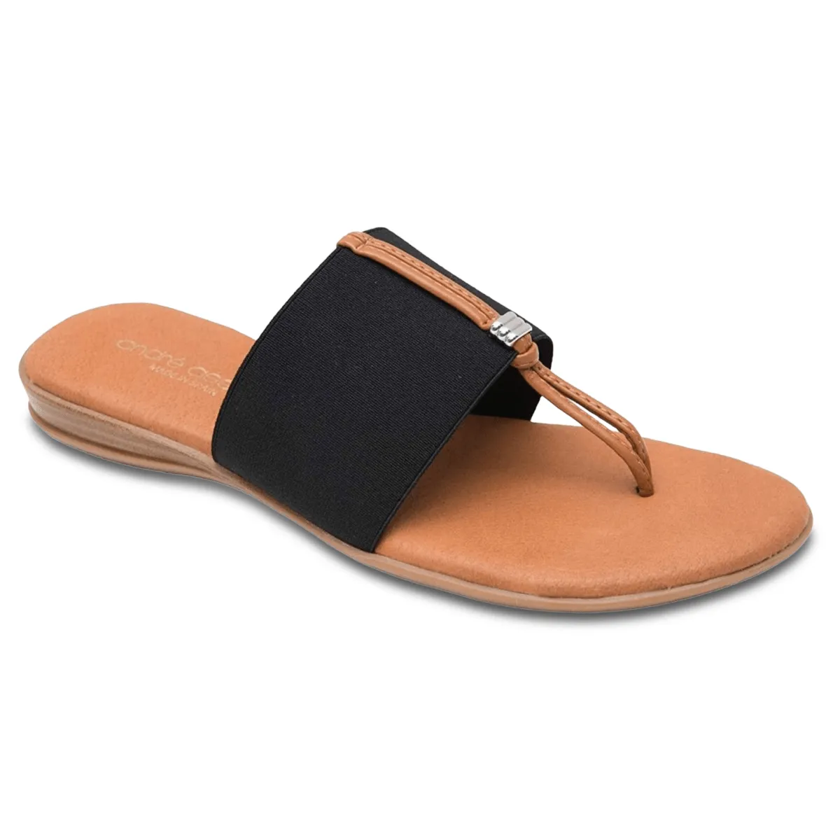 Andre Assous Nice Featherweights ? Slide Sandals (Black) Adaptive Feel