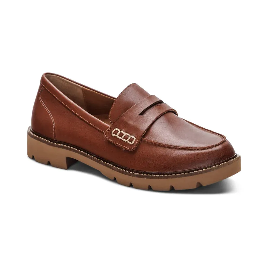 Aetrex Collette Cognac LL102 Breathable Upper Active