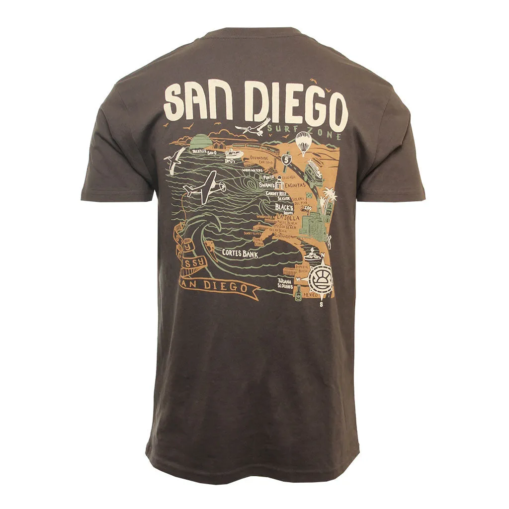 Day-to-Night Look Sleek Comfort Hansen Mens Shirt San Diego Map