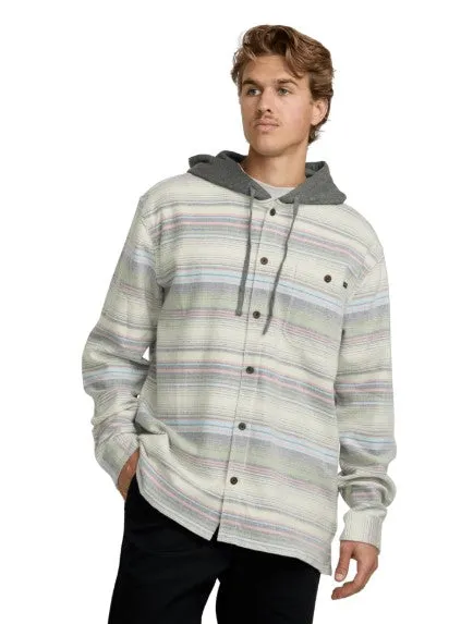 TaglessCollar Sleek Performance Wear Billabong Mens Shirt Baja Hooded Long Sleeve Flannel