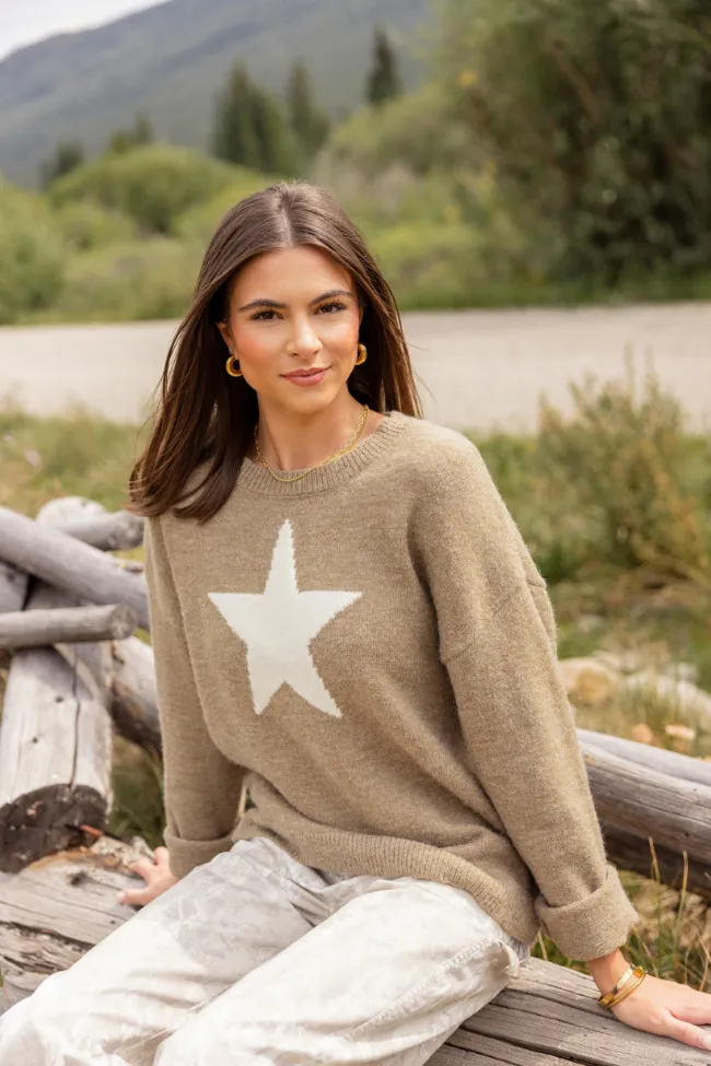 Callie White Star Beige Sweater FrictionReducing Lining