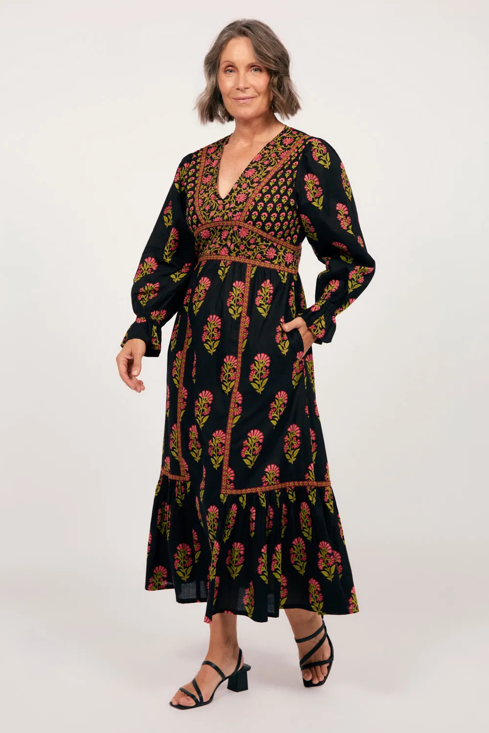 Blue Sky Smart Layer Wear Aurora Maxi Dress in Kashmir