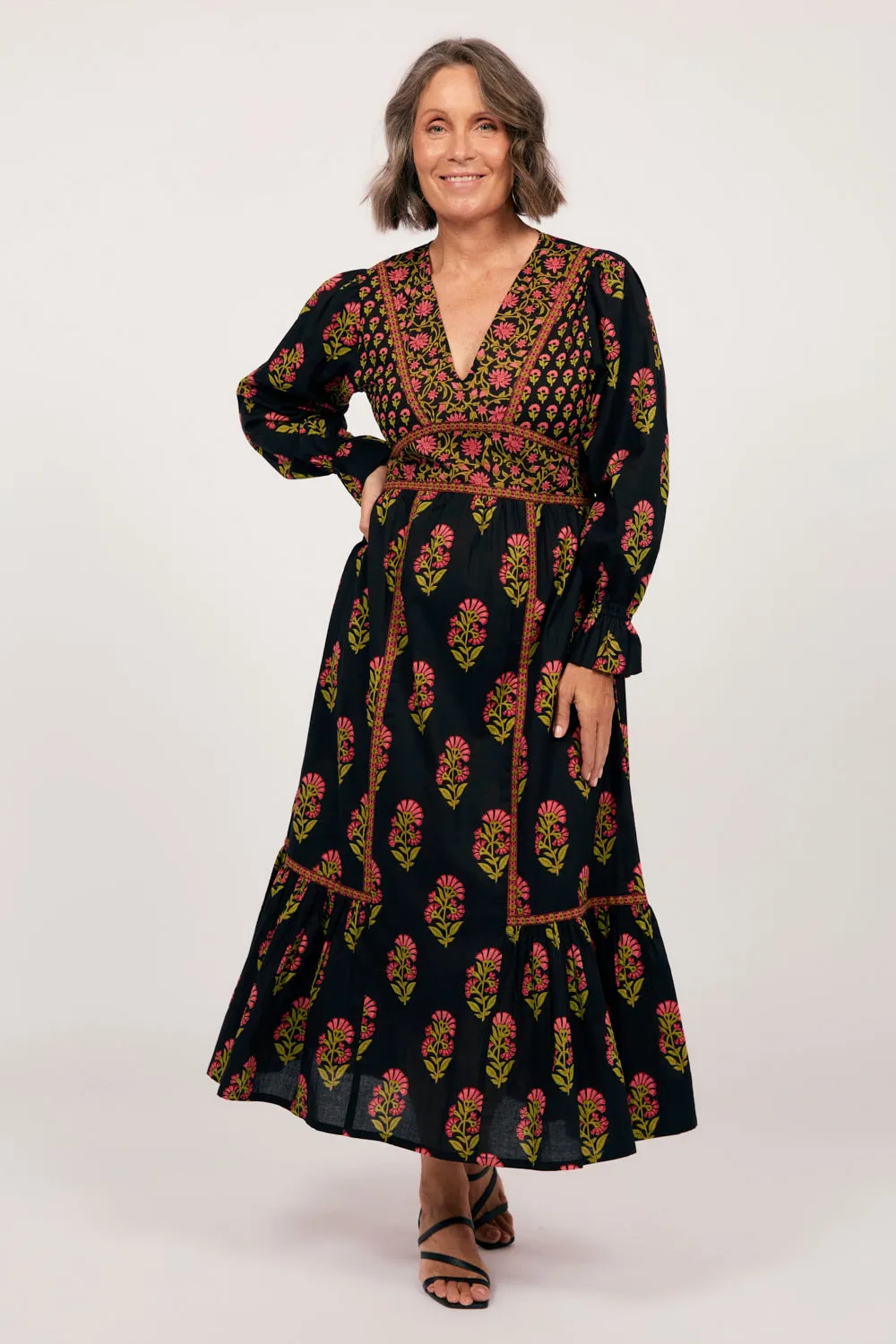 Aurora Maxi Dress in Kashmir Cool Form