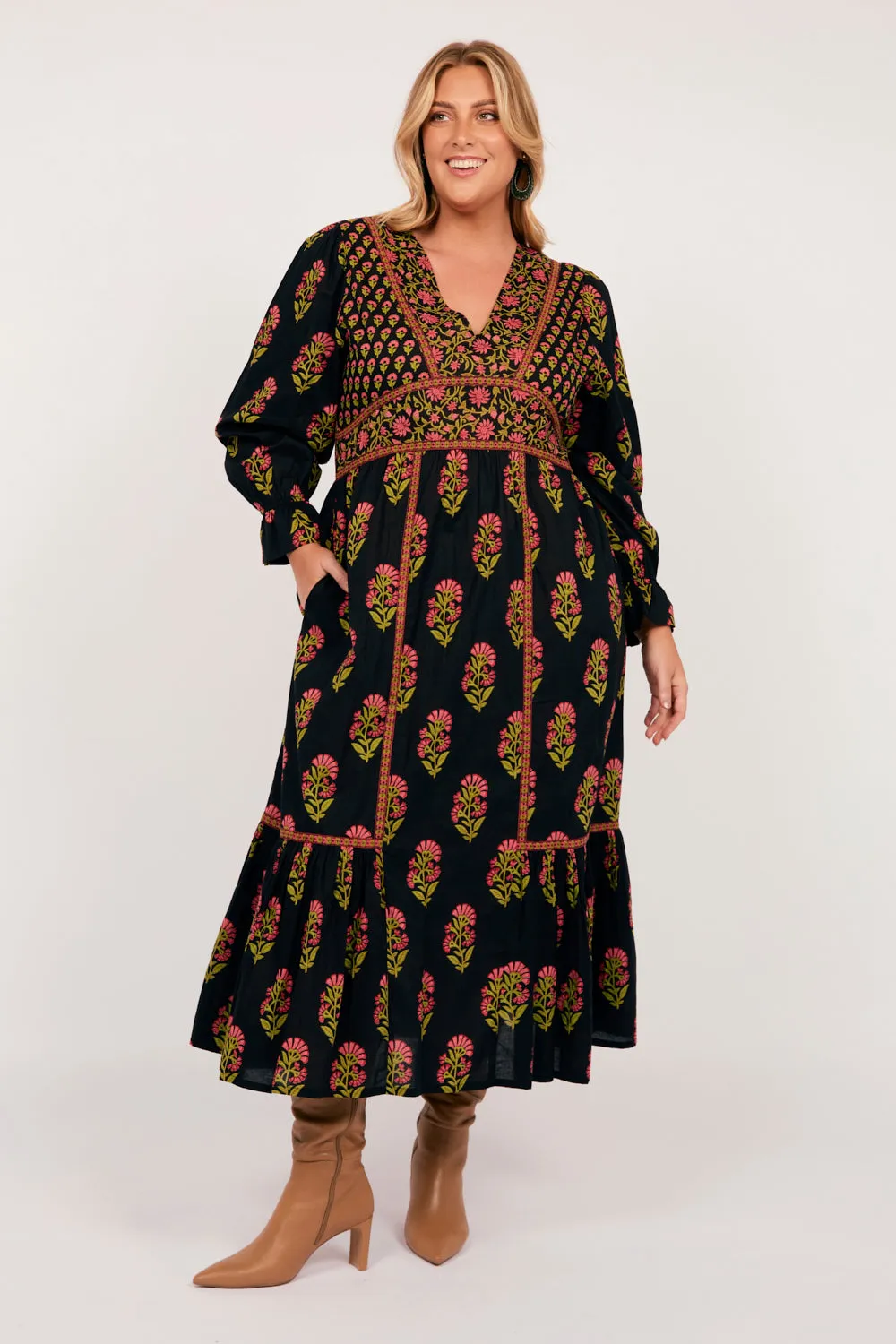 Aurora Maxi Dress in Kashmir Trendy pick