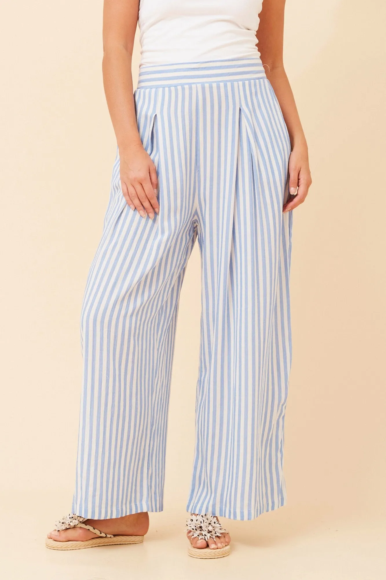 Core Flex OrganicCottonBlend SITA STRIPE PRINT PANTS