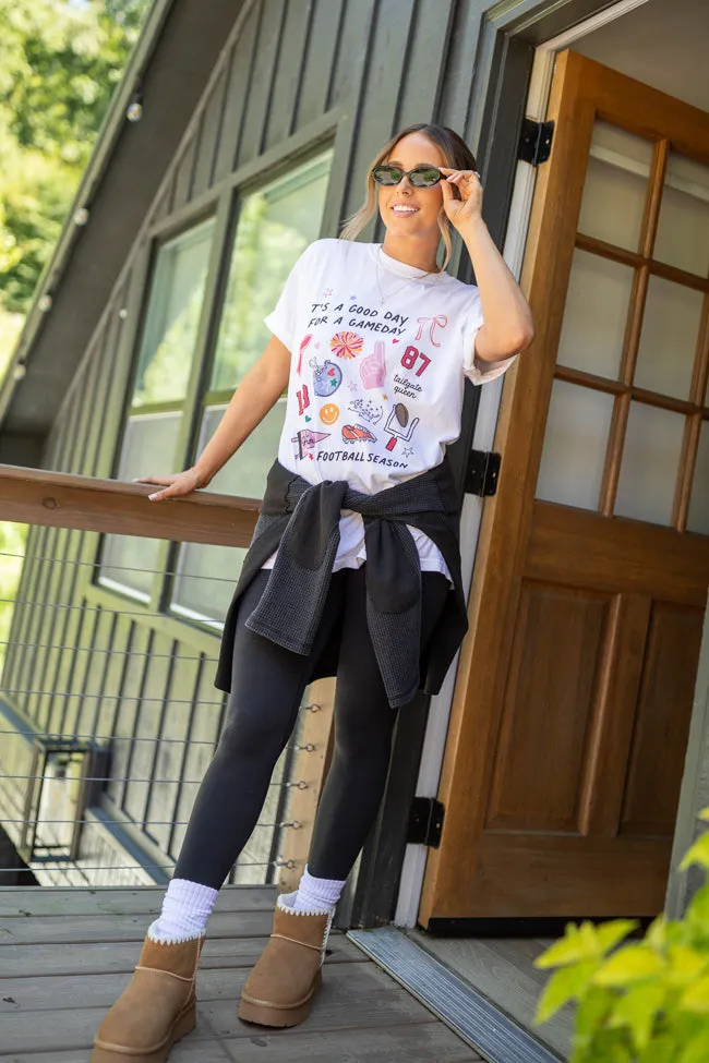 Dream Base Workwear Essentials Gameday Icons White Graphic Tee Emily Fauver X Pink Lily