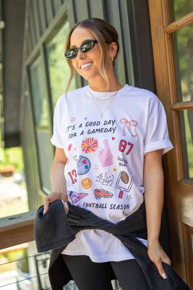 Fairy Mood MoistureManagement Technology Gameday Icons White Graphic Tee Emily Fauver X Pink Lily