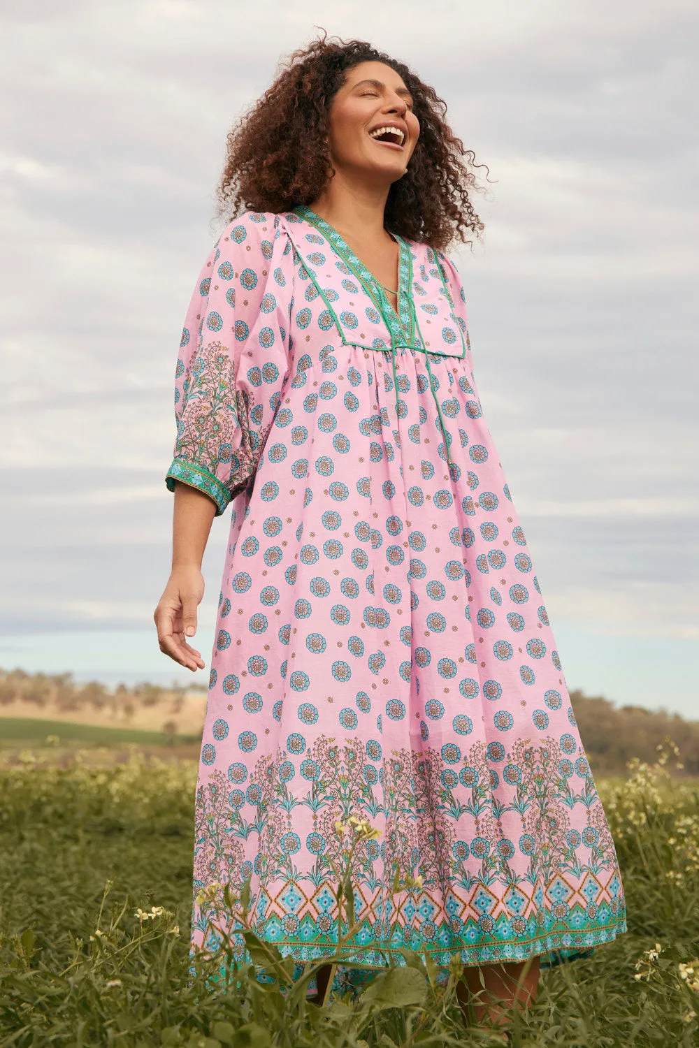 Shore Time Cairo Boho Dress in Shalimar