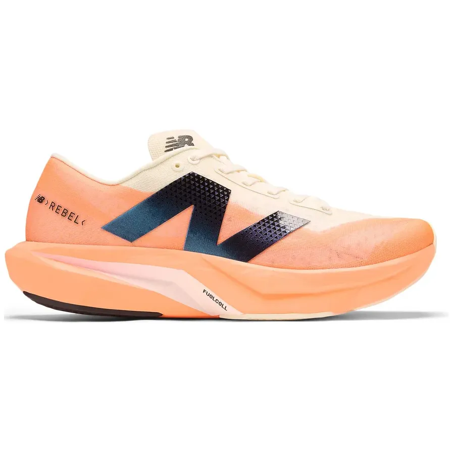 New Balance Mens Trainer FuelCell Rebel V4 Hot Mango soccer player shoes