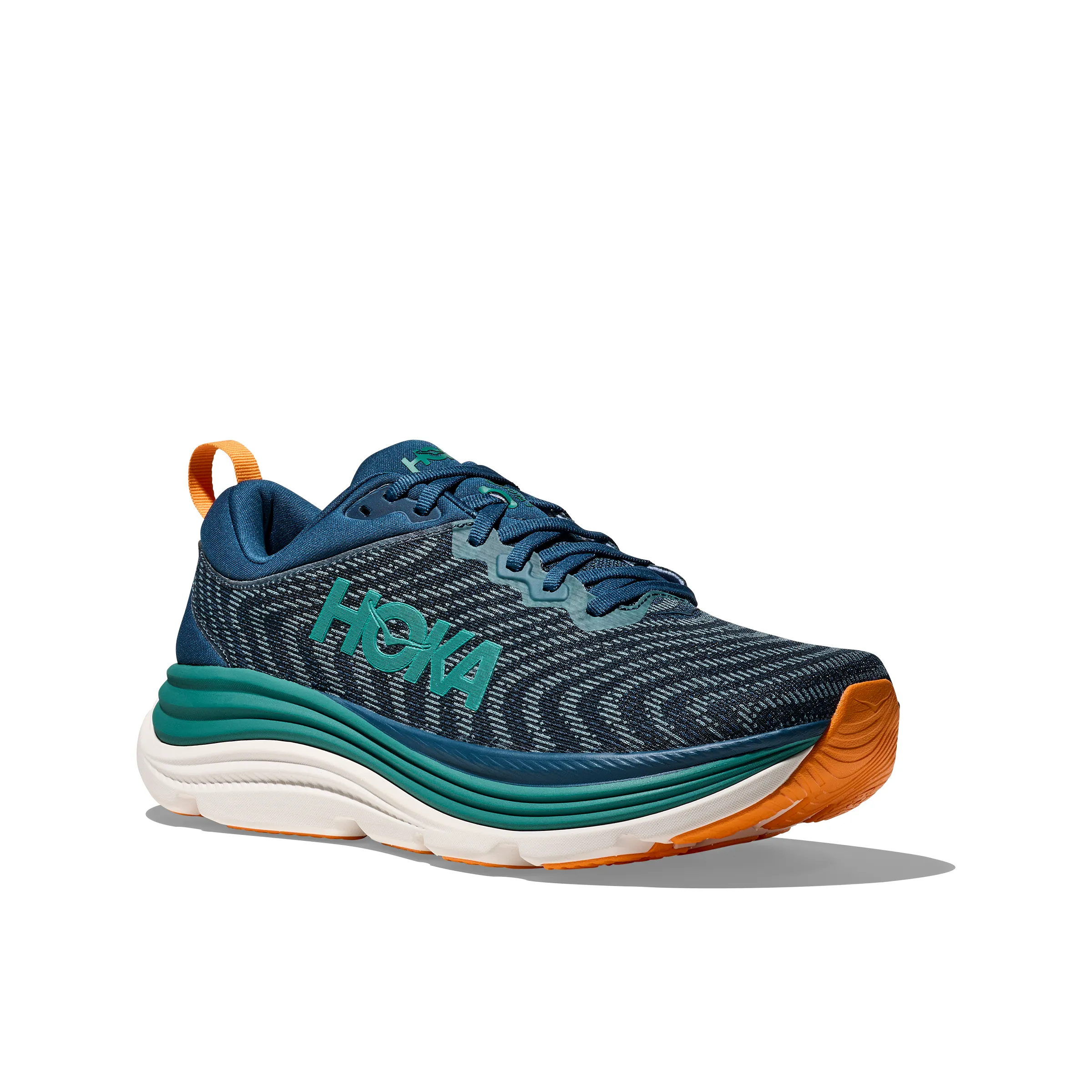 Hoka Mens Trainer Gaviota 5 Midnight/Oceanic strength - training running shoes Ultra Light Cushioning