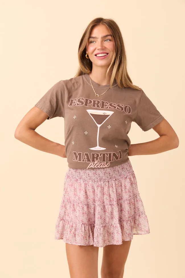 Espresso Martini Please Brown Graphic Tee EasyAdjustStraps