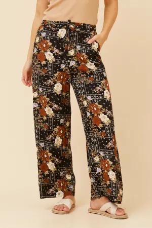 Breathable Waistband relaxed shape SUZZEL FLORAL PANTS