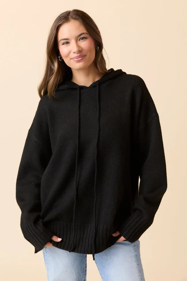Etta Black Hooded Sweater Gentle Power Reuse Mode