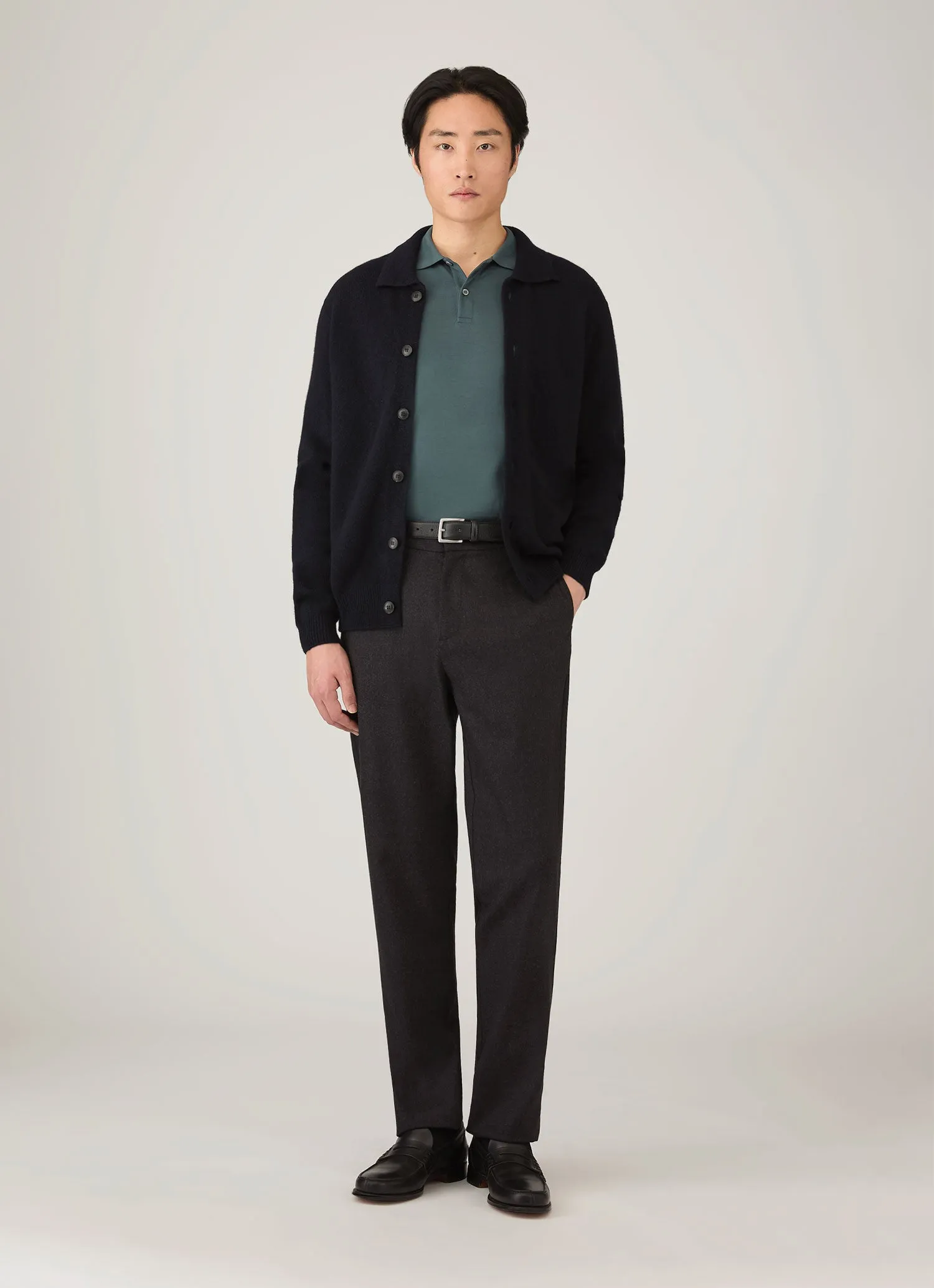 Men's Piqu?? Polo Shirt in Dark Petrol Fit Design Light and Comfortable