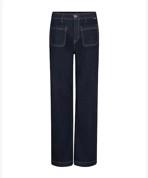 Ever Versatile Red Button Womens Jeans Colette Front Patch Pockets Forever Blue