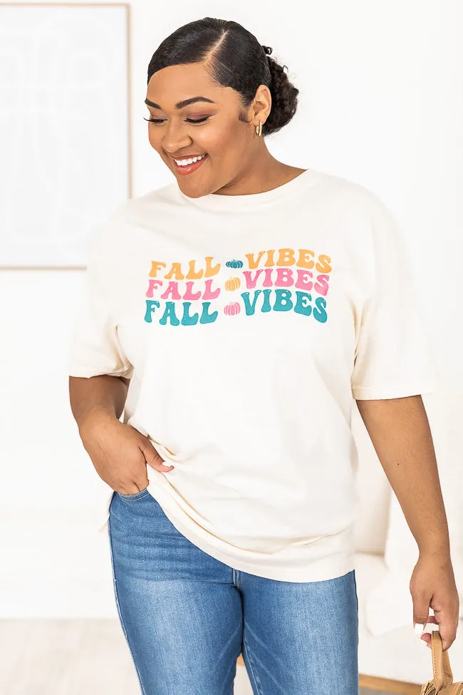breathable materials Fall Vibes Ivory Graphic Tee SALE