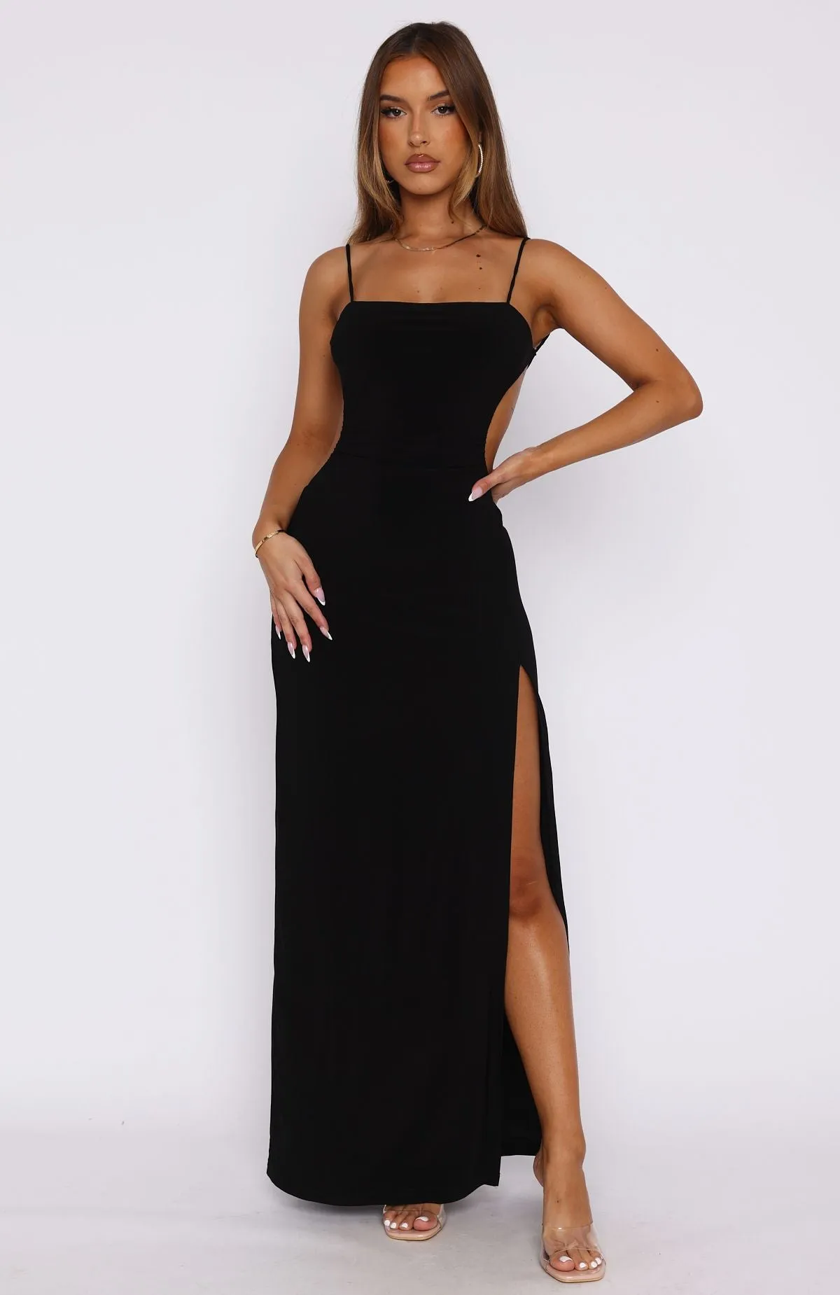 Casual day-to-night piece Subtle Edge Don't Get Me Started Maxi Dress Black
