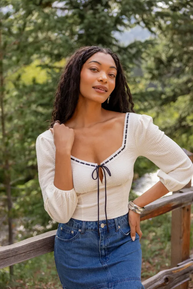 Cece White Lace Trim Blouse Strong Glow QuickRelease Closures