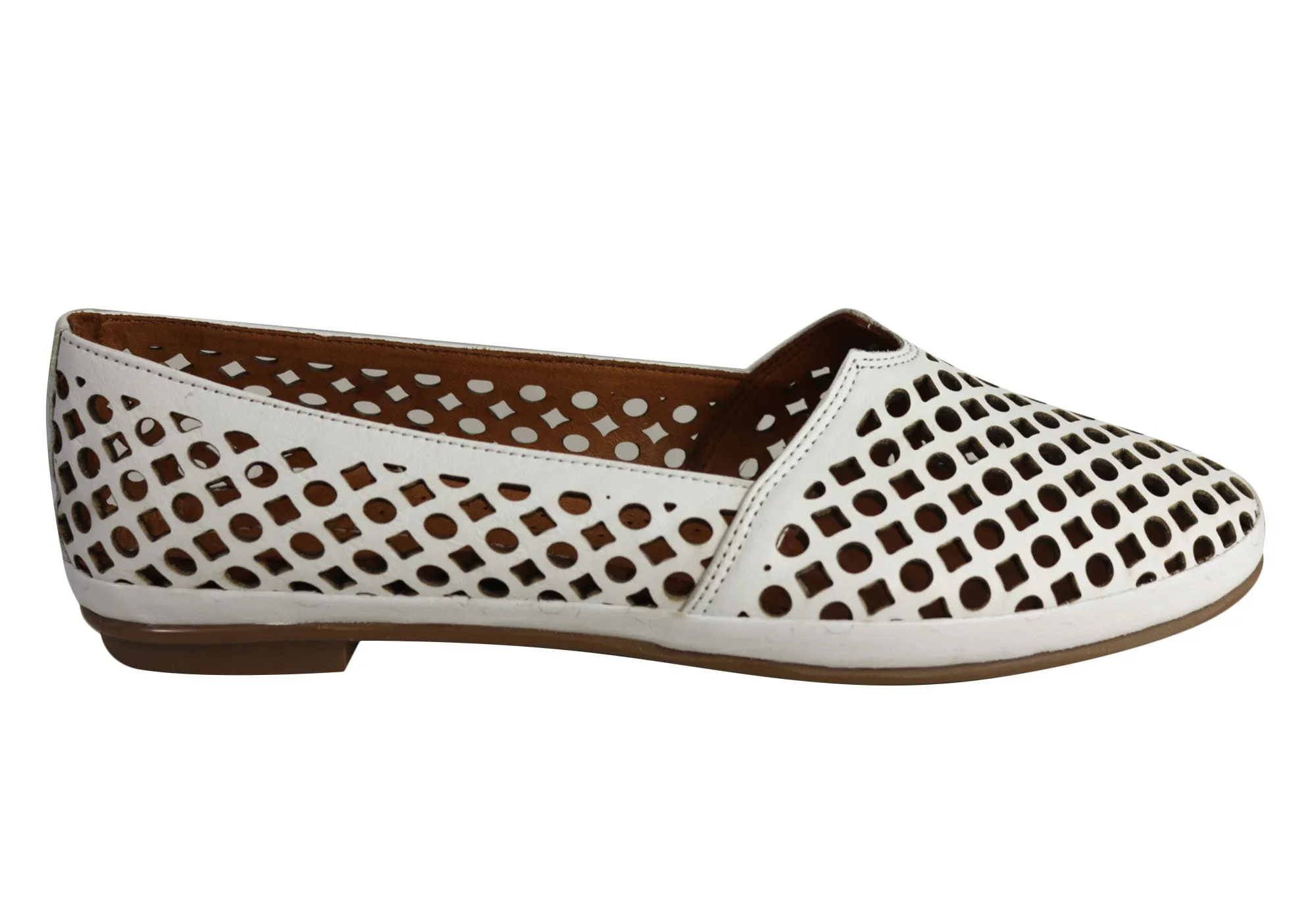 Orizonte Aria Womens European Comfortable Soft Leather Flat Shoes Natural Support Contoured Footbed