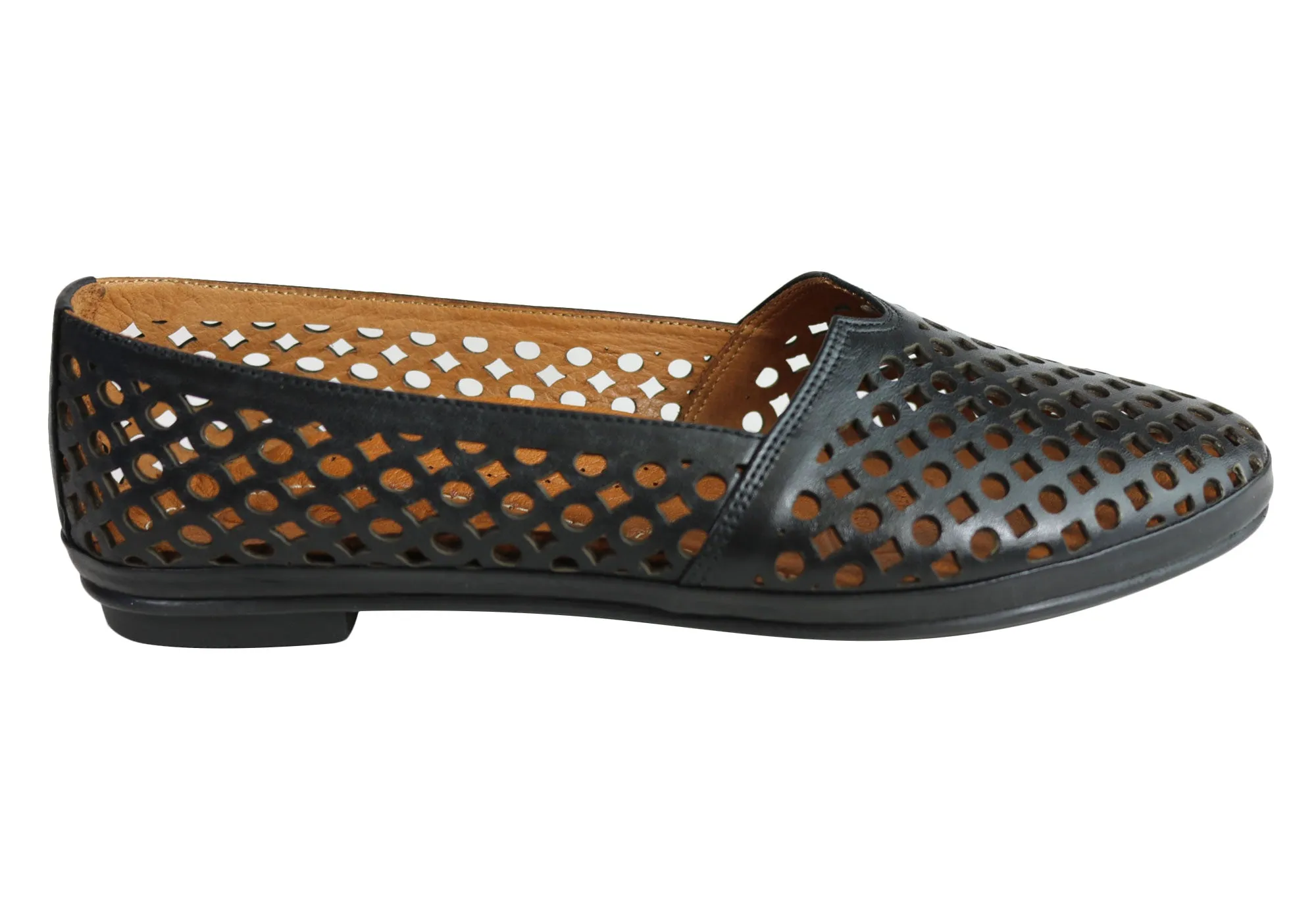 Orizonte Aria Womens European Comfortable Soft Leather Flat Shoes Agile Comfort