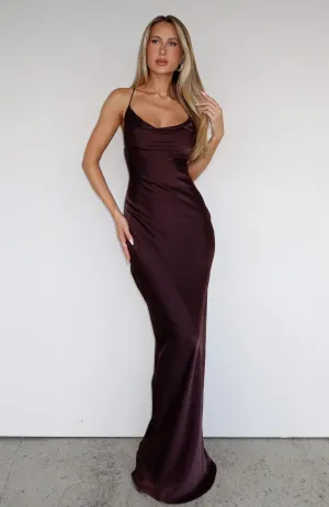 All Timewear Formal Occasion Over My Head Maxi Dress Chocolate