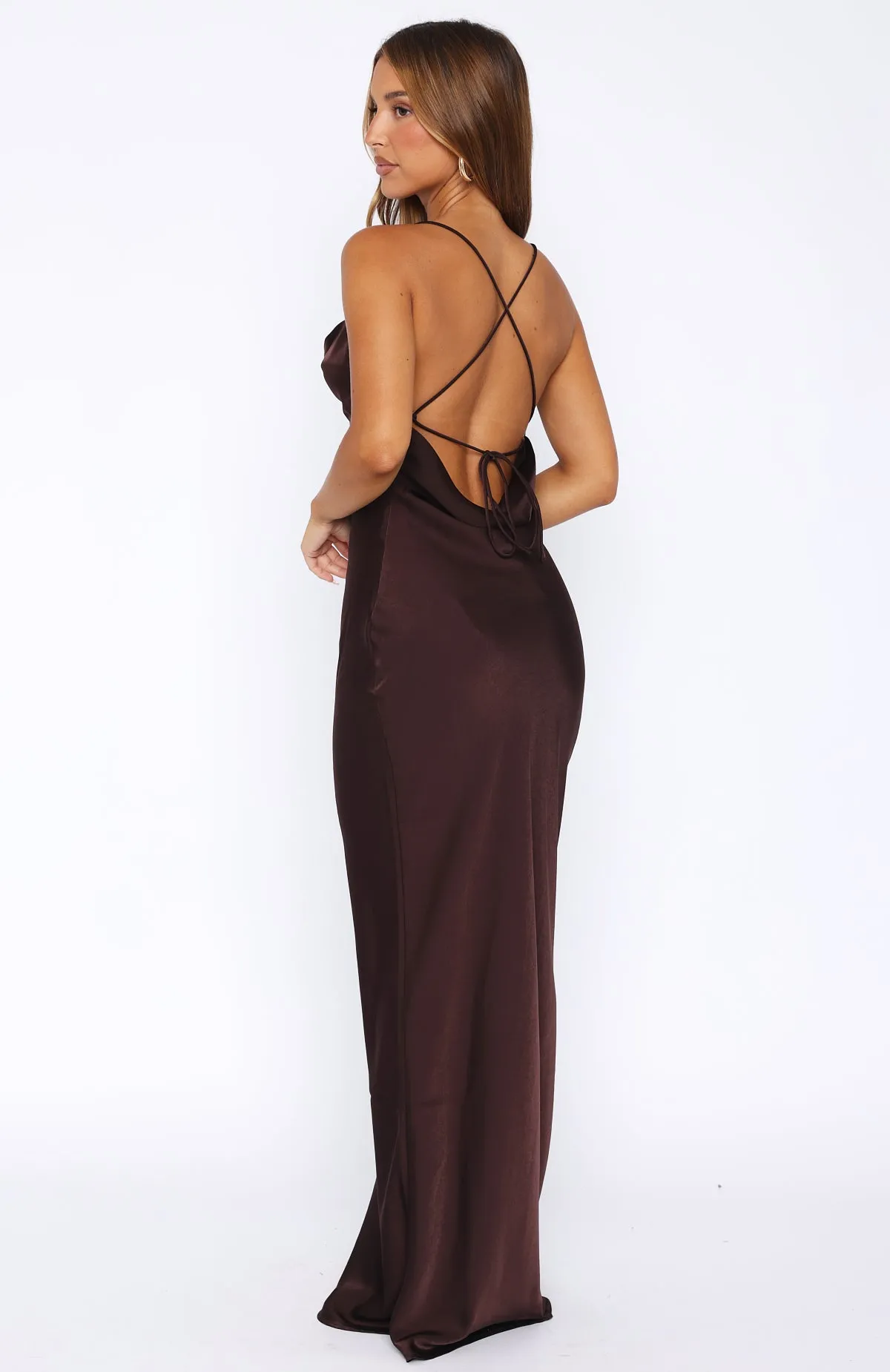 Over My Head Maxi Dress Chocolate All-season garment Light Base