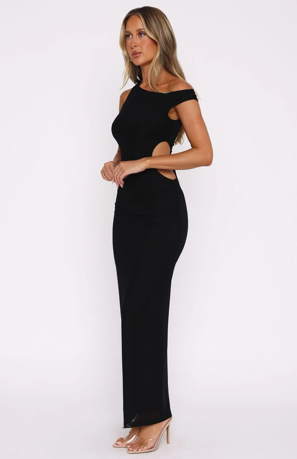 Living For The Weekend Mesh Maxi Dress Black Work Vibes Bright Colors