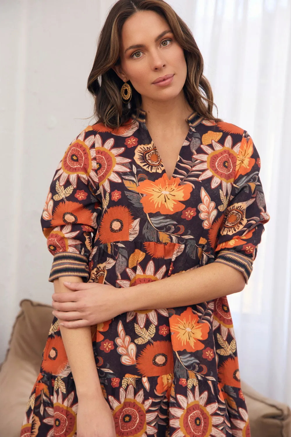 Chic Energy Comfortable office piece Sabre V-Neck Dress in Abigail