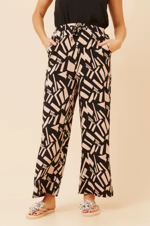 SUZZEL ABSTRACT PRINT PANTS Neutral Fit