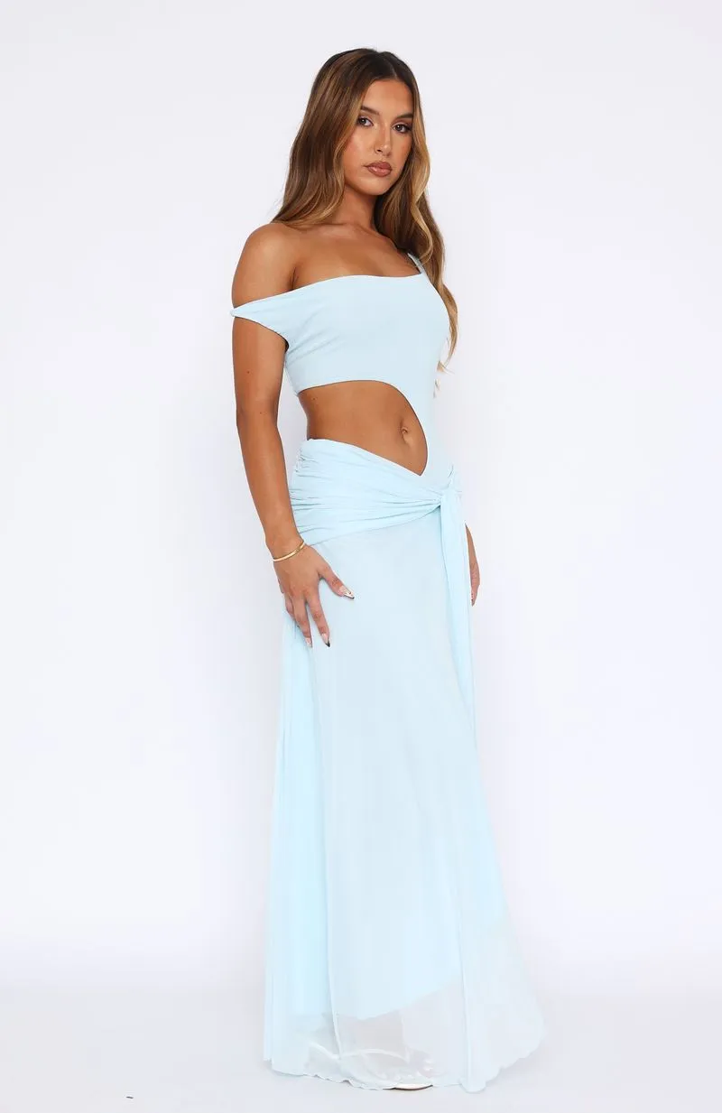 Florence Fling Maxi Dress Baby Blue Sleek and Flattering
