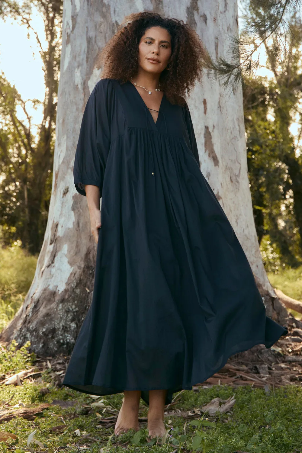 Happy Glow Cairo Boho Dress in Black