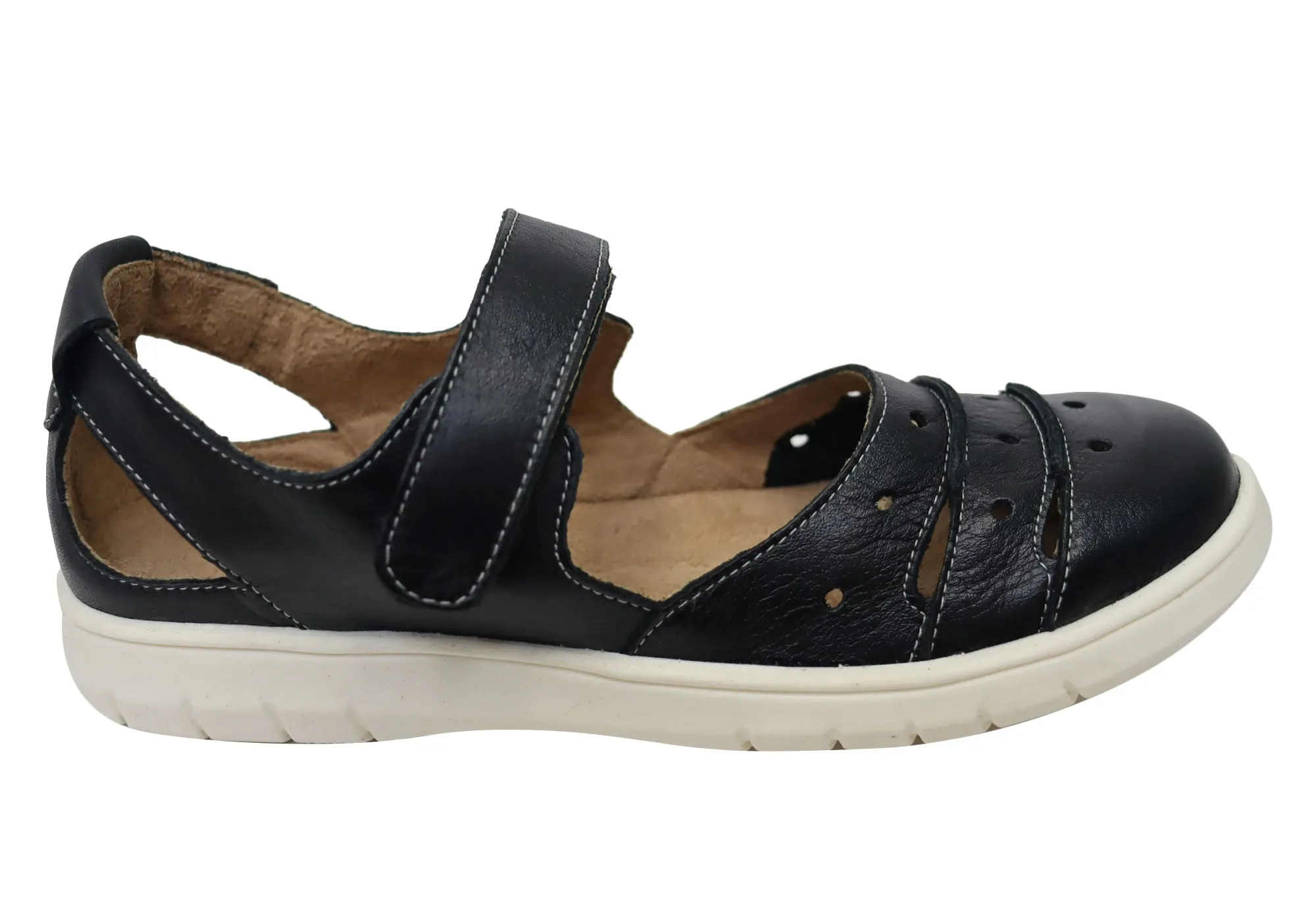 Balatore Dallas Womens Comfortable Brazilian Mary Jane Leather Shoes Walk Around Spin Step