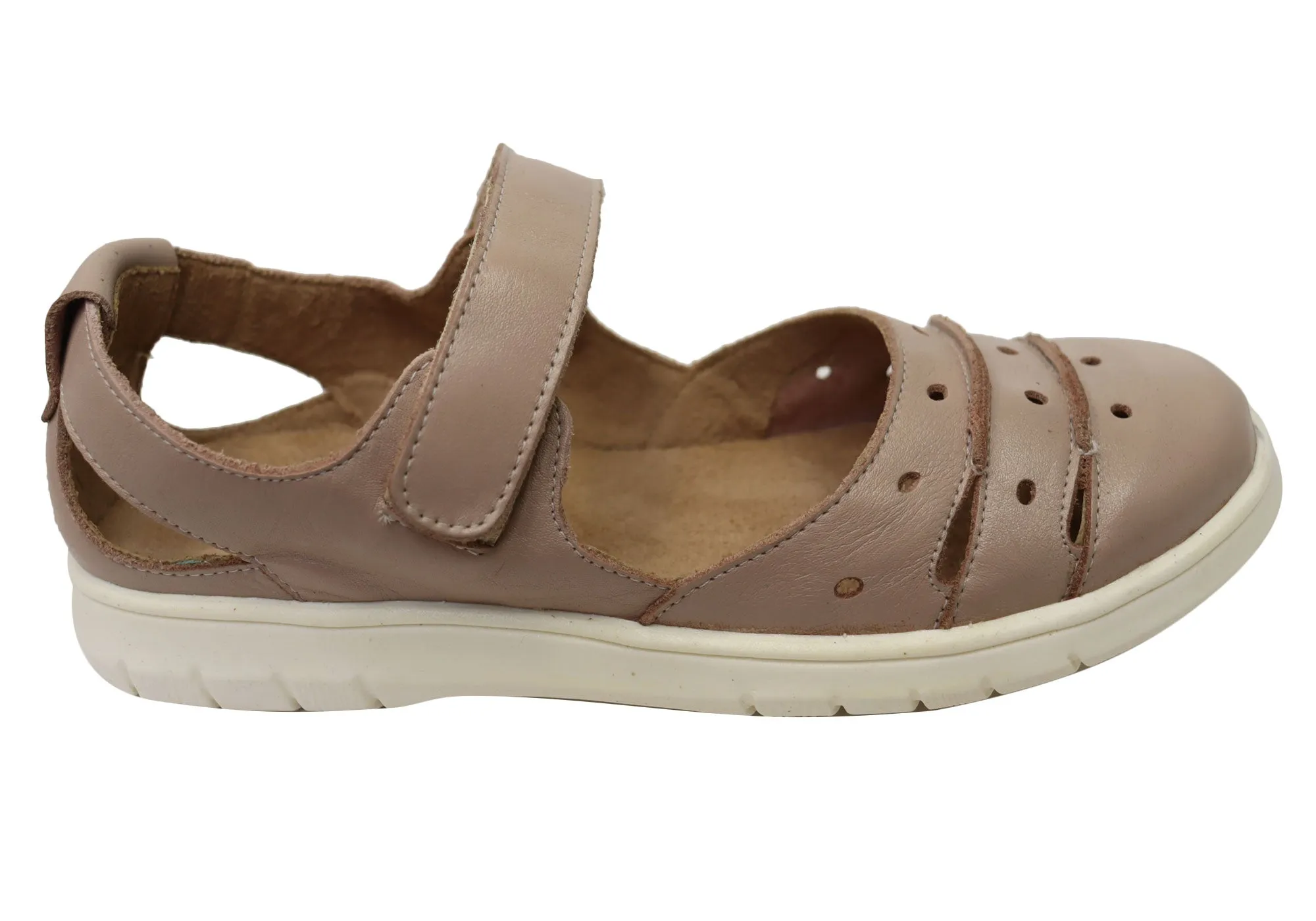 Balatore Dallas Womens Comfortable Brazilian Mary Jane Leather Shoes Neutral Color Palette