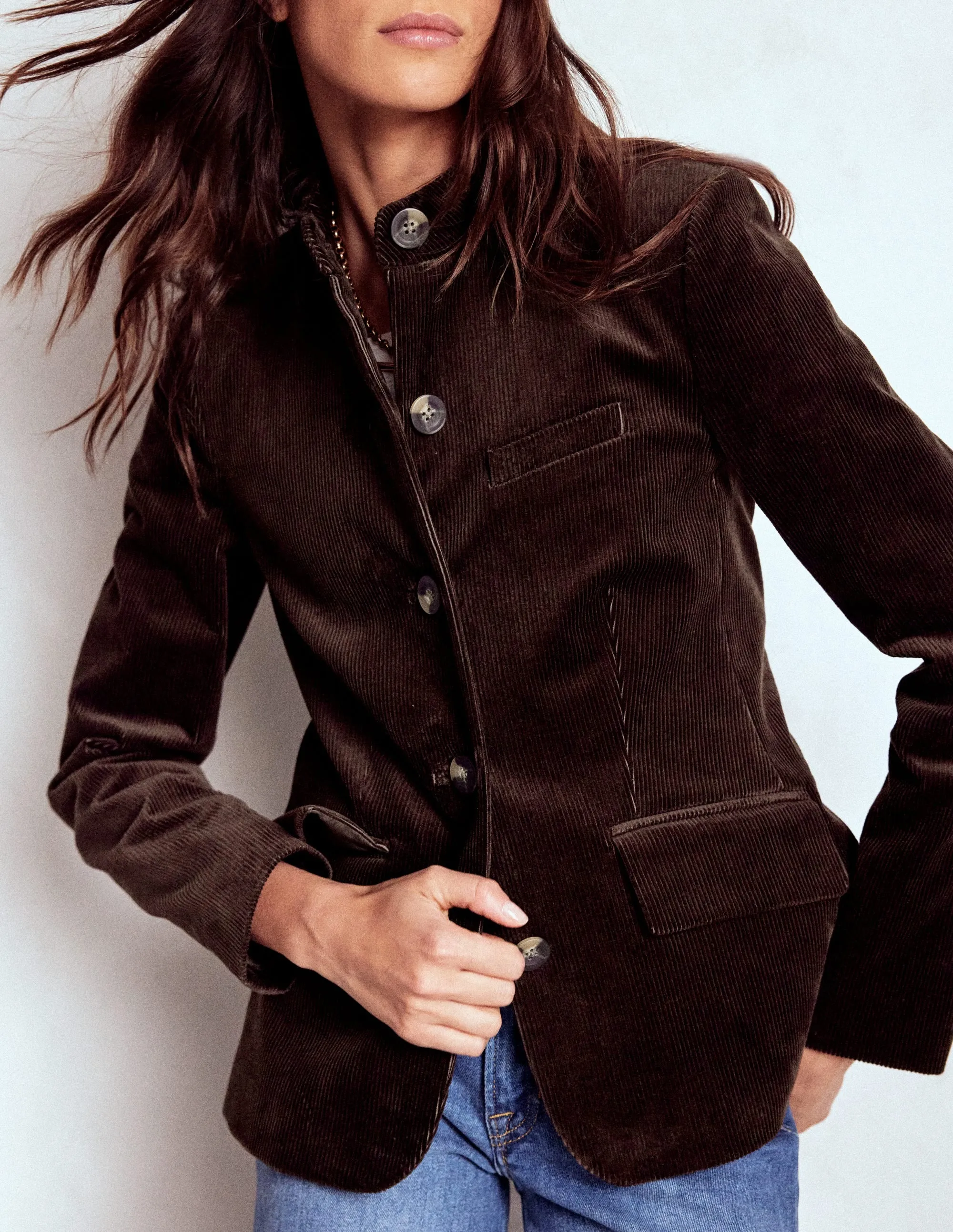 Airflow Optimization Seamless Technology Military Cord Jacket-Espresso