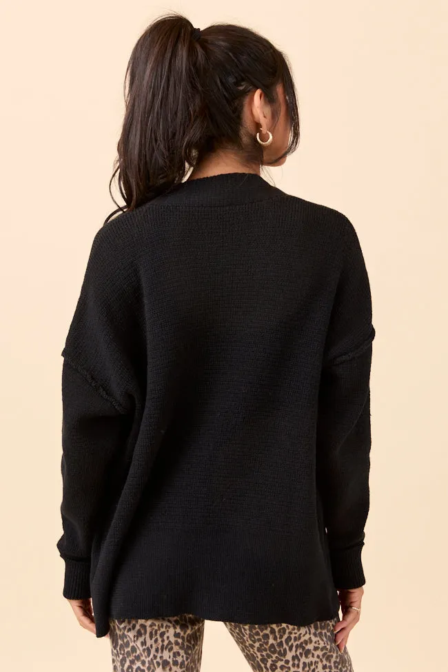 Portia Black Long Cardigan Breezy Fit Outdoor Footwear