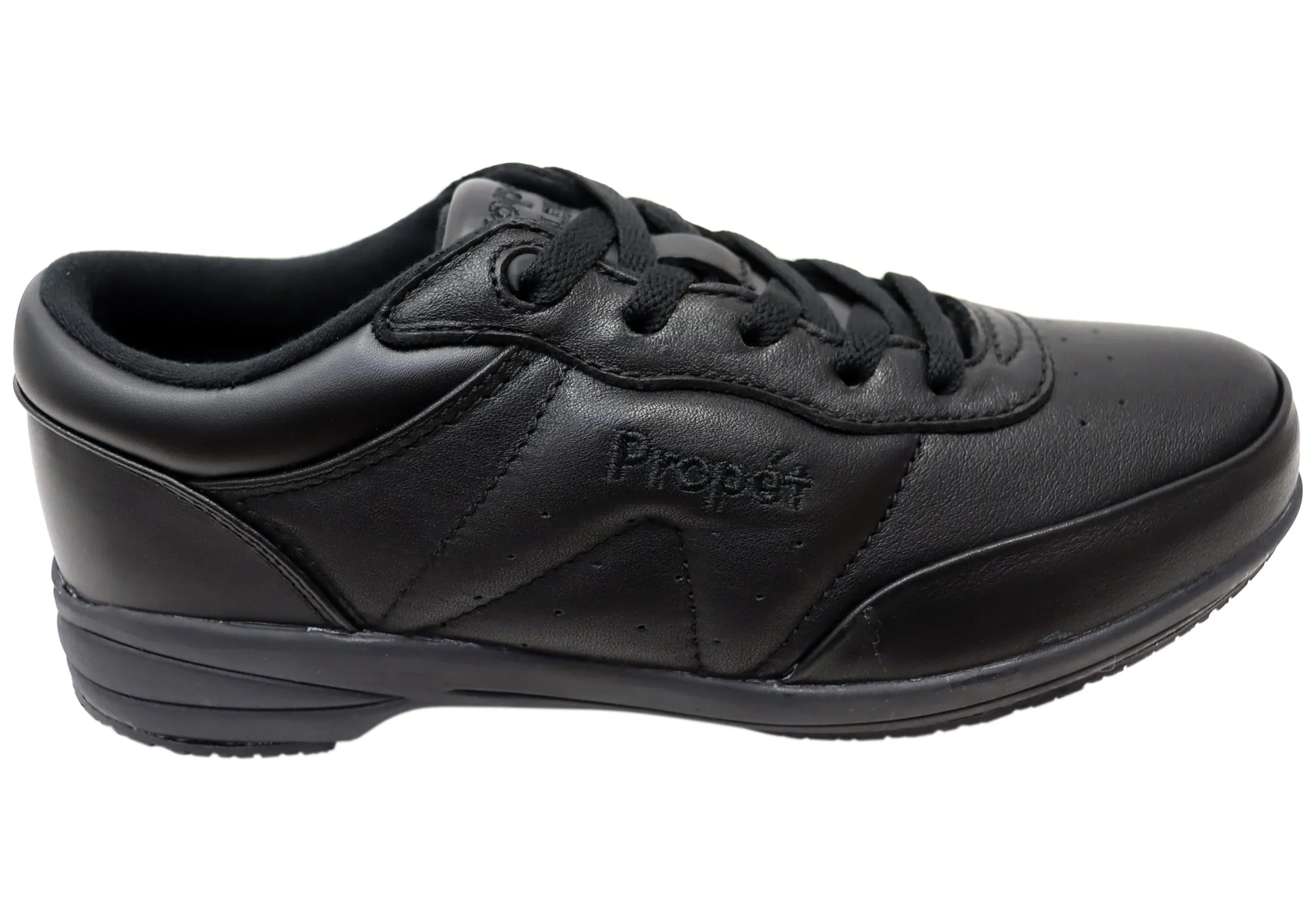 Propet Womens Washable Walker Leather Comfortable Wide Fit Shoes SlipResistant Suede