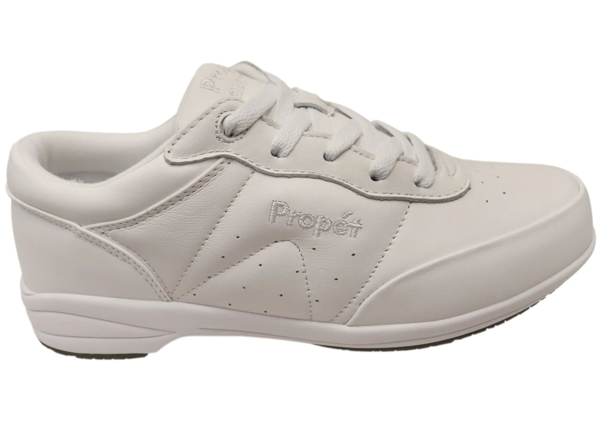 Propet Womens Washable Walker Leather Comfortable Wide Fit Shoes Ankle Style Dot Play