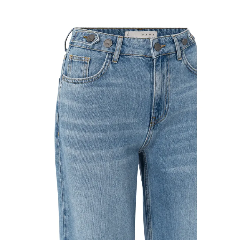 Fast Match Circular Knit Construction YAYA Womens Jeans 01-311111-507 Blue Denim