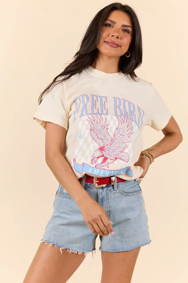 Winter Core Trend Glow Free Bird Ivory Graphic Tee