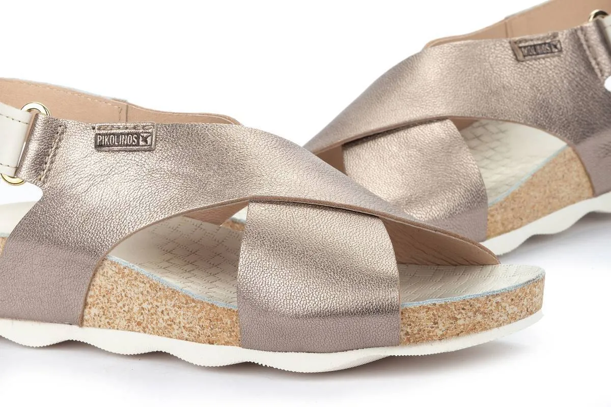 Bronze Warm Moon Hike Pikolinos Women's Mahon Stone Metallic Leather