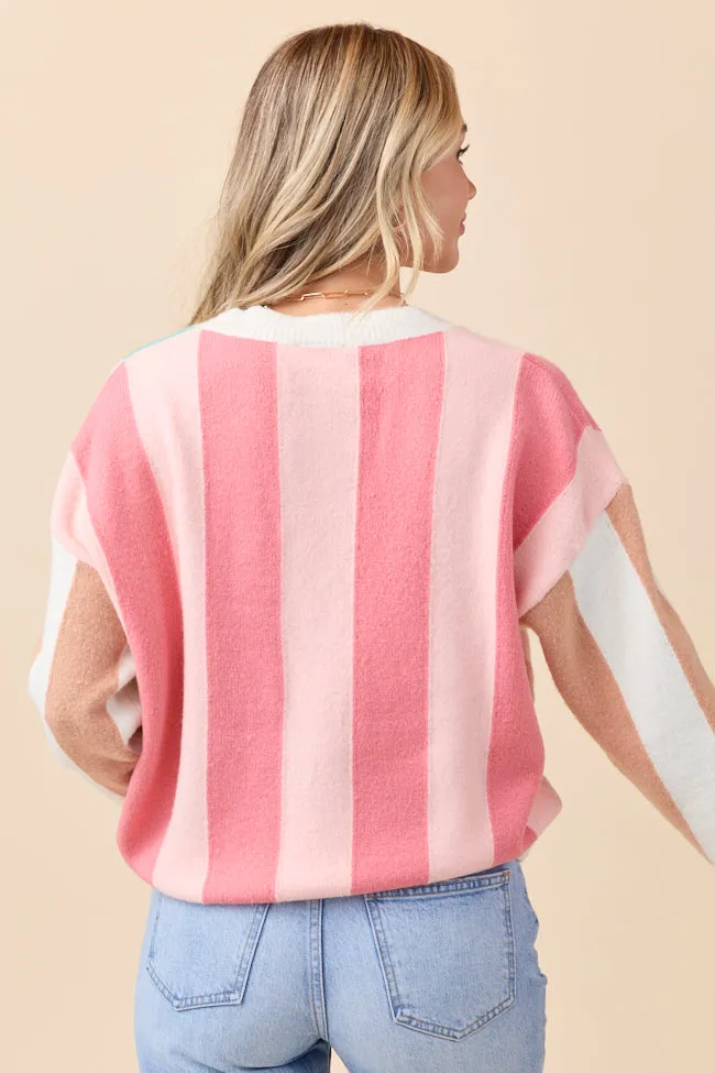 Nila Multi Striped Cardigan Baby Soft Run Glow