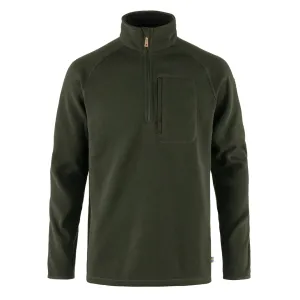 Relaxed Style Relaxed Outfit Gear Fjallraven Ovik Fleece Half Zip Deep Forest