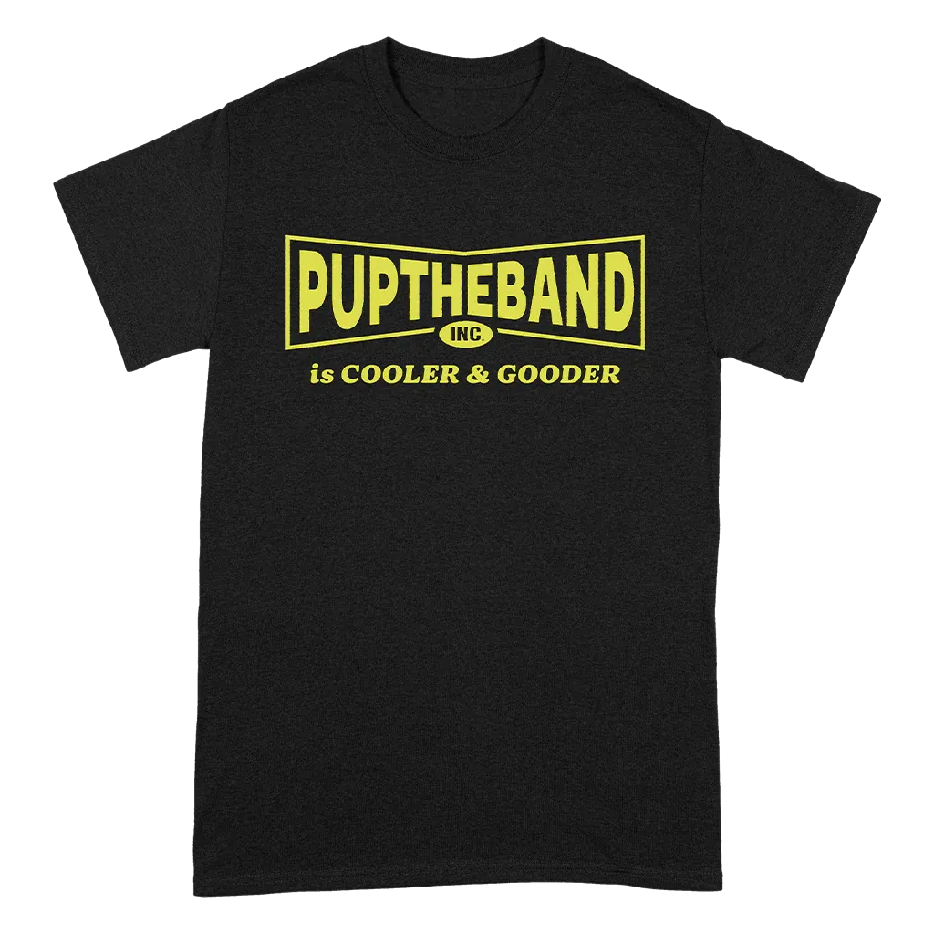 Sustainable Material Blend Non Restrictive Fit PUP Is Cooler & Gooder Black T-Shirt