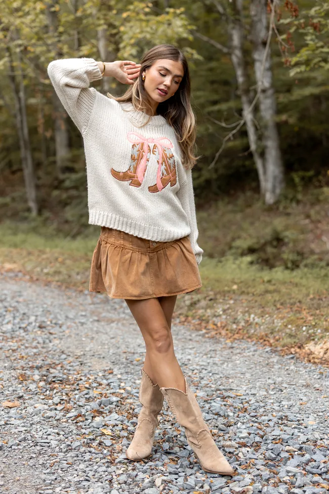 Zero Core Street Light Lucille Boots and Bow Pullover Sweater