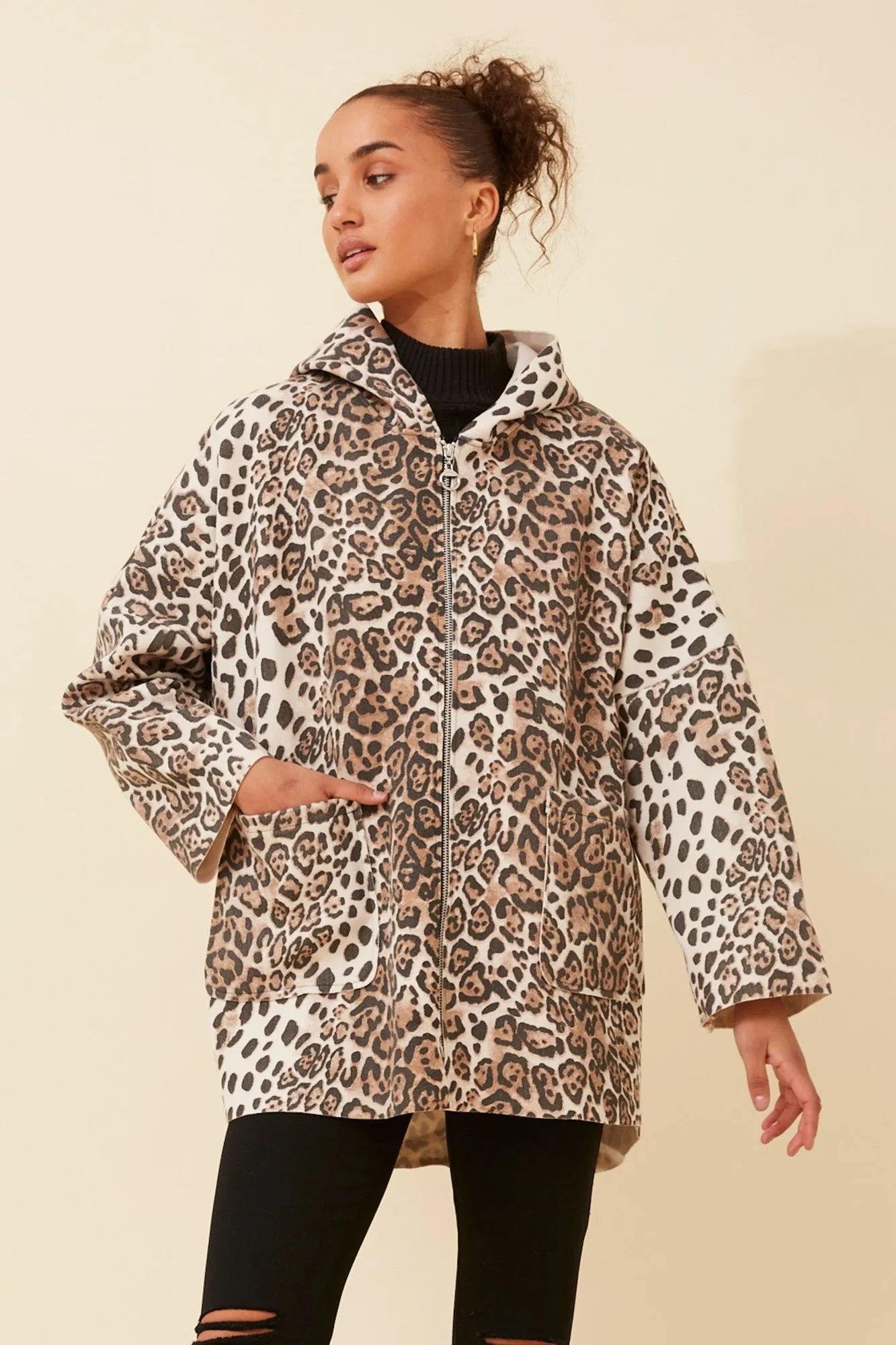 GINEVRA ANIMAL PRINT JACKET Tear Resistant Fabric Crisp Weather Fit