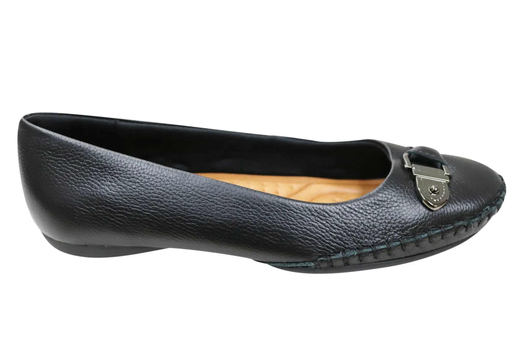 Usaflex Alinna Womens Comfortable Leather Shoes Made In Brazil loafers Support Zone