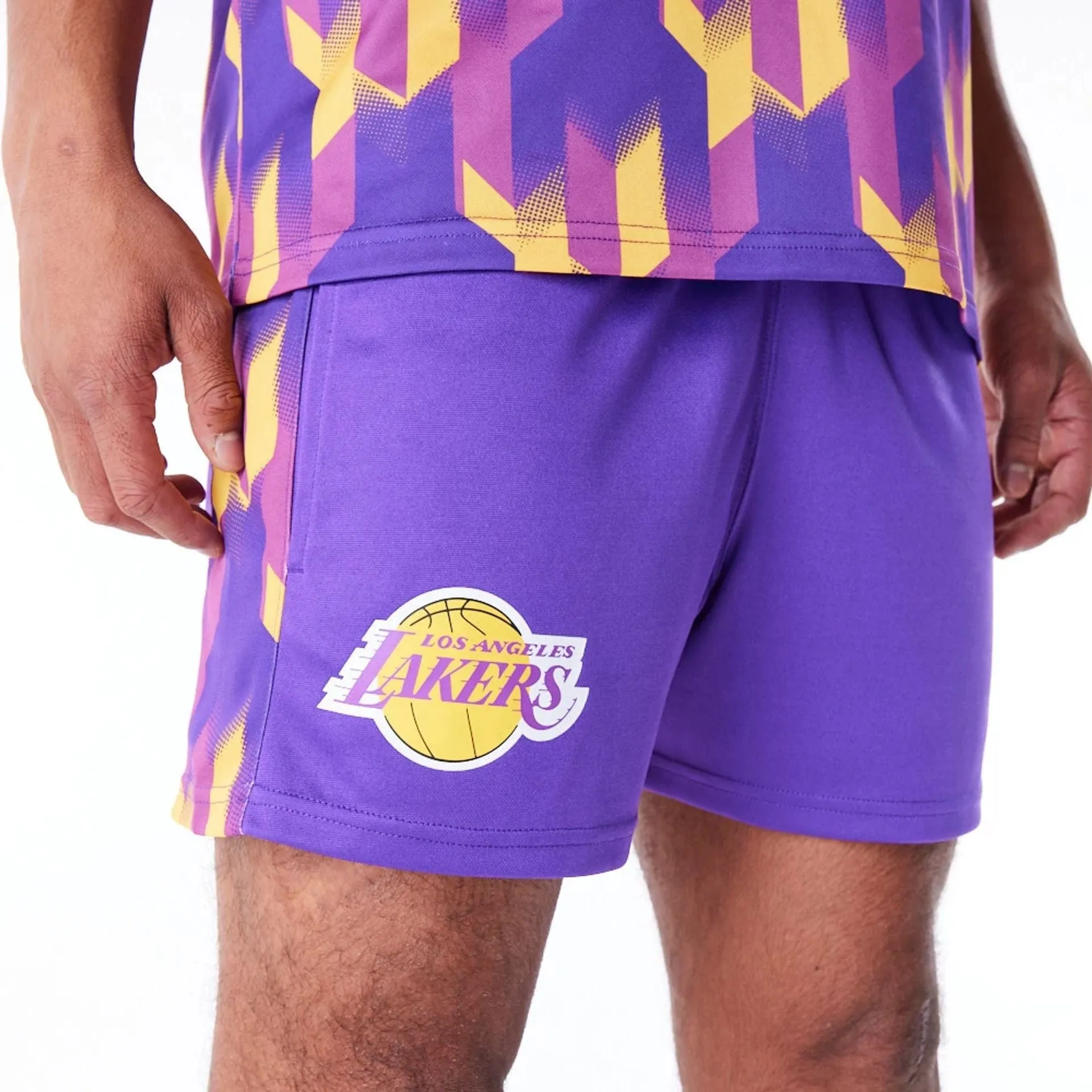 Performance Comfort Stretch performance LA Lakers NBA Soccer Purple Short Shorts
