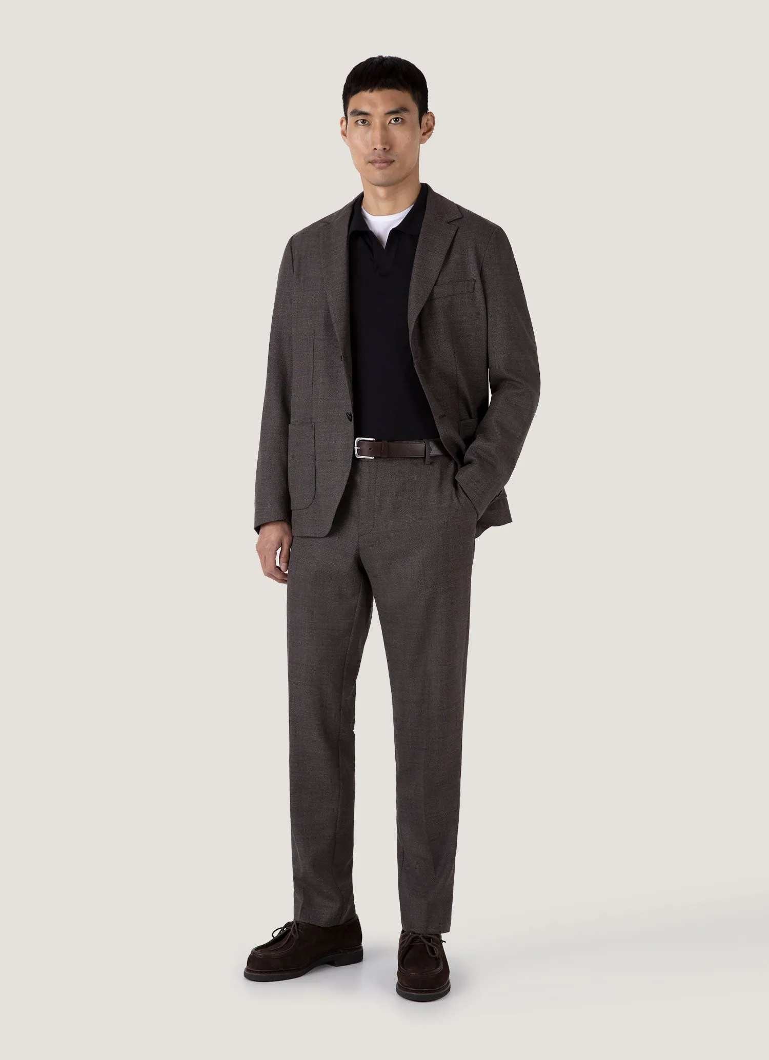 Men's Sea Island Cashmere Polo Shirt in Black Breathable Look Cozy Hug